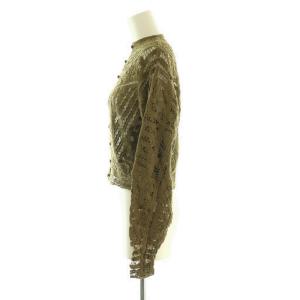 IENA ラブークル LA BOUCLE 24AW バテンレースブラウス 長袖 カーキ /HK OS