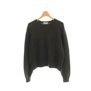 25AW SUPER180クルーネックプルオーバー ニット セーター 長袖 ダークブラウン /HK OS