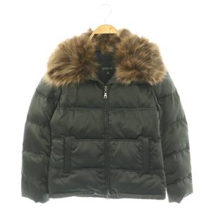 ダウンジャケット アウター フォックスファー IT40 ブラック /DF OS