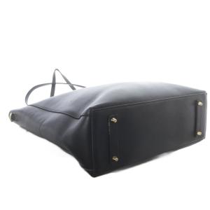 ANYA HINDMARCH スマイル パンチングレザートートバッグ ハンドバッグ 黒 ブラック /SR