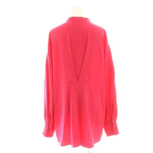 ADORE 24AW バックサテンジョーゼットブラウス プルオーバー ボウタイ 38 ピンク /CX OS