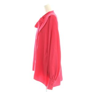 ADORE 24AW バックサテンジョーゼットブラウス プルオーバー ボウタイ 38 ピンク /CX OS