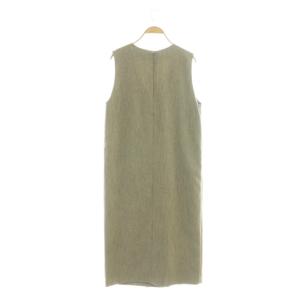 green label relaxing ウールライク ジャンパースカート ワンピース ロング F グレー /DF OS