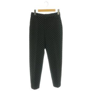 キチントボトムス ALLFIT ジャガード テーパード パンツ ドット 36 ブラック /HK OS