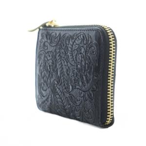 CARVING TRIBES zip smart wallet ジップスマートウォレット 財布 ミニ 小銭入れ カードケース 黒 ブラック