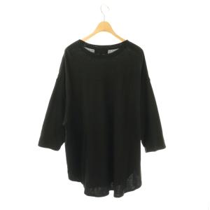 L'Appartement フットボールTシャツ カットソー ブラック アイボリー /DO OS