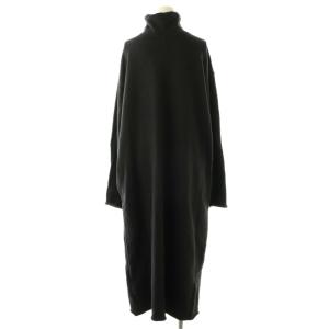 L'Appartement 24SS Half Zip Sweat Onepiece ワンピース ロング ハーフジップ ブラック /HK