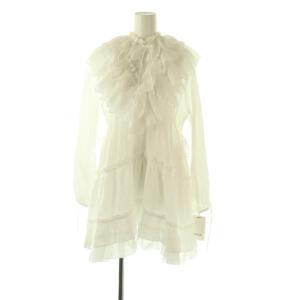 26SS コットンレースBOHO チュニック ブラウス F ホワイト /DF OS SH