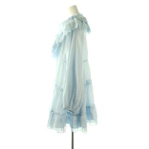 SNIDEL 26SS コットンレースBOHOチュニック ブラウス F ライトブルー /DF OS SH