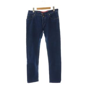 ストレッチモールスキンパンツ ボタンフライ 31 青 /CX OS