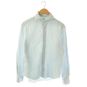 コットンシャツ 長袖 15/40 水色 /CX OS