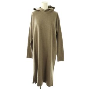 VICTORIA SKYLAR ニットワンピース ロング 38 グレージュ /HK OS