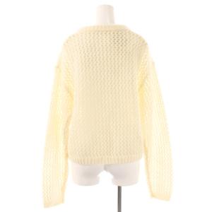 BEAUTY&YOUTH UNITED ARROWS モヘヤミックス透かし編みニットプルオーバー セーター 長袖 アイボリー /NR OS