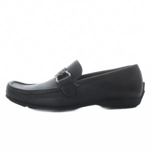 Salvatore Ferragamo ドライビングシューズ ローファー スリッポン レザー 6.5EE ブラック /YO27