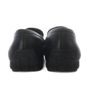Salvatore Ferragamo ドライビングシューズ ローファー スリッポン レザー 6.5EE ブラック /YO27