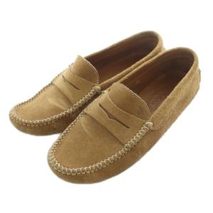 ドライビングシューズ ローファー モカシン 7.5 26cm 26.5cm キャメル 無地 /RI OS