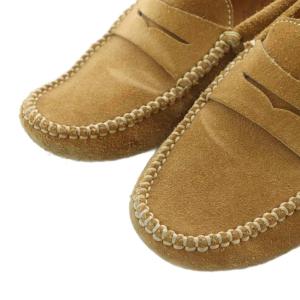 TOD'S ドライビングシューズ ローファー モカシン 7.5 26cm 26.5cm キャメル 無地 /RI OS