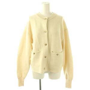 ダブルフェイスニットカーディガン アイボリー /ES OS