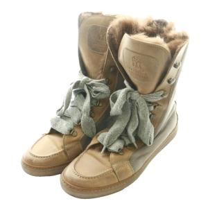 BRUNELLO CUCINELLI ハイカットスニーカー ムートンブーツ ショート 茶 ブラウン グレー /SS OS