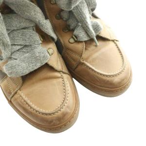 BRUNELLO CUCINELLI ハイカットスニーカー ムートンブーツ ショート 茶 ブラウン グレー /SS OS