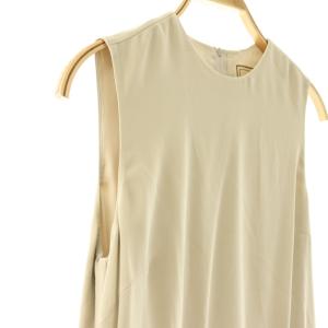 DAISY LIN ノースリーブワンピース 膝丈 シルク 38 ベージュ 32322 /DO OS