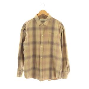 コットン 長袖 シャツ チェック F ベージュ /HK OS