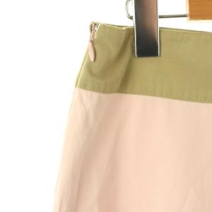 M'S GRACY フラワーモチーフスカート ロング フレア 42 ピンク ベージュ モカ /DO OS