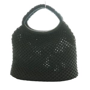 マリス MARIS マクラメ編み ハンドバッグ 黒 ブラック /SS OS