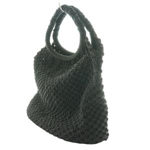Merlette マリス MARIS マクラメ編み ハンドバッグ 黒 ブラック /SS OS