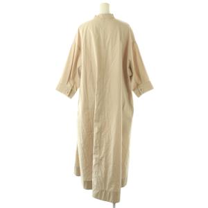 Max Mara 白タグ スキッパー 七分袖 ワンピース ロング ベージュ /DF OS