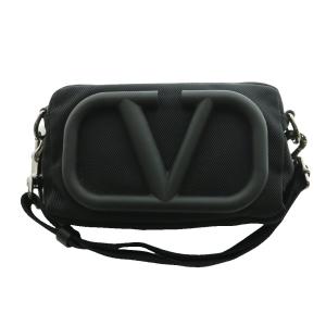 Vロゴ シグネチャー ショルダーバッグ ブラック