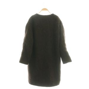 Framework ノーカラーコート アルパカ混 茶 ブラウン /AQ OS