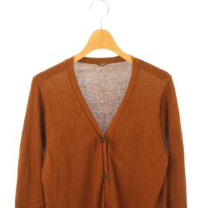 MUSE de Deuxieme Classe Silk Cotton カーディガン ニット 長袖 シルク ブラウン /HK OS