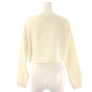 CELFORD 24SS クロップドリボンビジューカーデ 長袖 ラメ F オフホワイト /DO OS