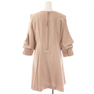 SNIDEL 24AW シアーショルダーミニワンピース 長袖 0 ピンクベージュ /DO OS