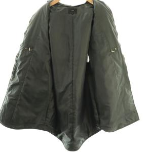 23区 24AW 中綿 ロング パディング キルティングコート フード付き 38 チャコールグレー /ES OS