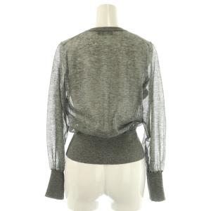 allureville 25SS シアーラミー混カーディガン 2 グレー /ES OS