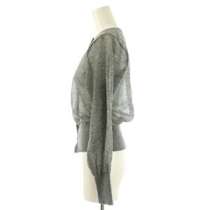 allureville 25SS シアーラミー混カーディガン 2 グレー /ES OS