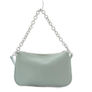 FURLA ハンドバッグ ワンハンドル ショルダーバッグ 2way チェーン レザー ミントグリーン /YO30
