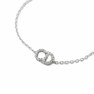 Christian Dior Clair D Lune クレール ディー リュヌ ロゴ ブレスレット シルバーカラー