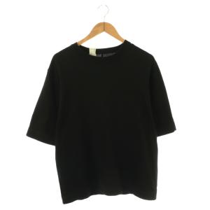 CREW NECK HALF SLEEVEカットソー 五分袖 38 ブラック /HK OS SH