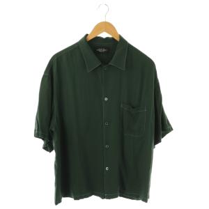 Rayon Open Collar Shirtシャツ 半袖 2 グリーン /HK OS SH