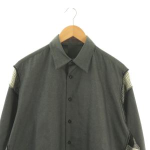N.HOOLYWOOD 再構築L/Sシャツ 長袖 38 グレー マルチカラー /DO OS SH