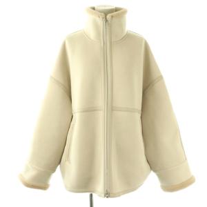 25AW フェイク ムートン ジップ コート ONE ベージュ