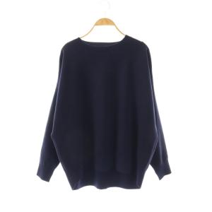 24SS Wフェイス クルーネック プルオーバー ニット セーター ネイビー /CX OS