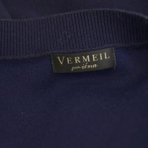 VERMEIL par iena 24SS Wフェイス クルーネック プルオーバー ニット セーター ネイビー /CX OS