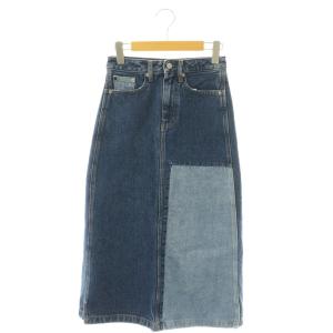 デニムスカート タイト ロング 25 ブルー /HK OS