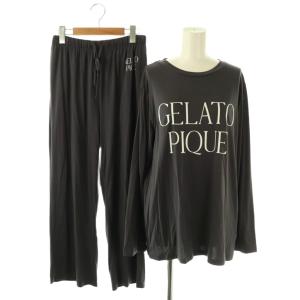 24AW ロゴ カットソー 長袖 パンツ セットアップ ルームウェア F チャコールグレー /HK OS