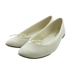 サンドリオン Cendrillon バレエシューズ 37.5 白 ホワイト V086V /SS OS