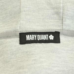 MARY QUANT ロゴフードパーカー フーディー ジップアップ L グレー /DF OS